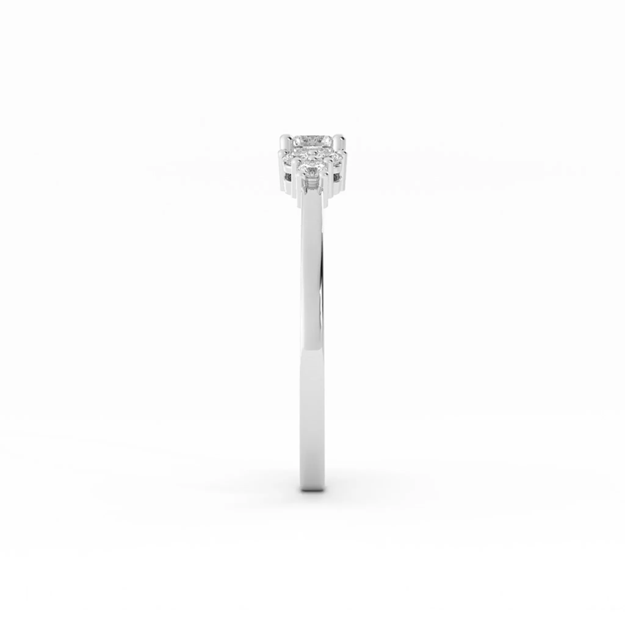 0.25ct Lab Grown Diamond Round Solitaire 18K White Gold Engagement Ring