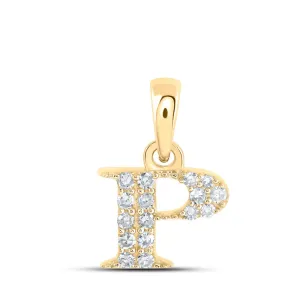 10kt Yellow Gold Diamond Initial Pendant - Elegant and Timeless Design