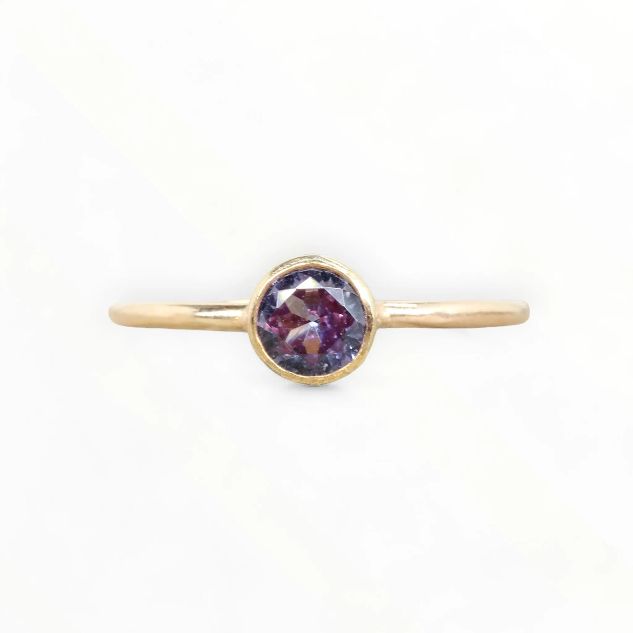 14K Gold Filled Gold Lab Alexandrite Stacking Ring