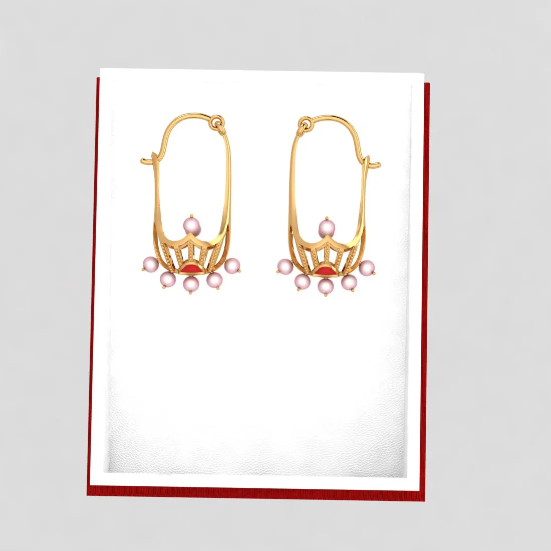 14k Intricate Gold Earrings With Unique Design