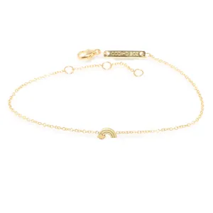 14k Itty Bitty Rainbow Bracelet