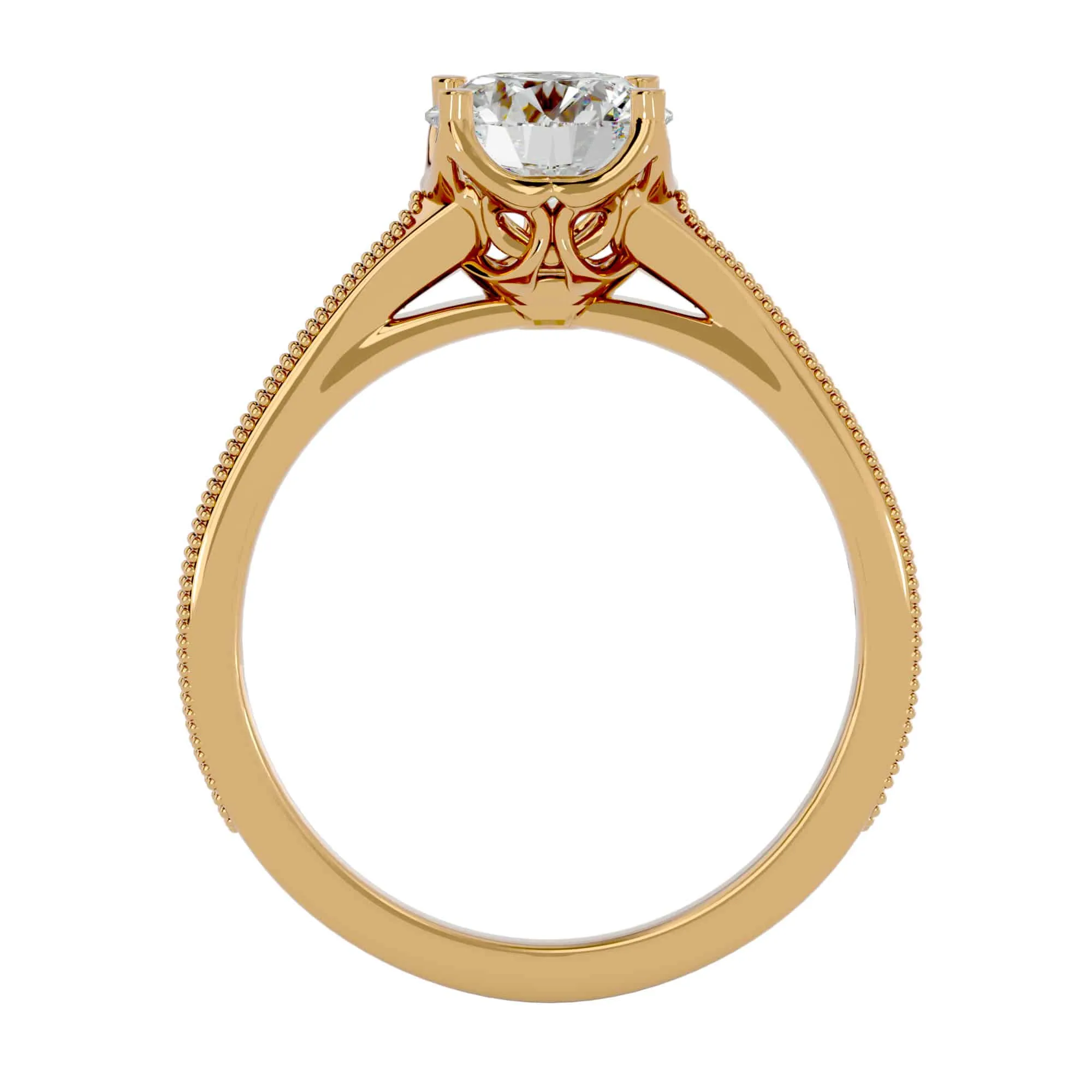 1.50ct Josephine Vintage High Set Diamond Engagement Ring