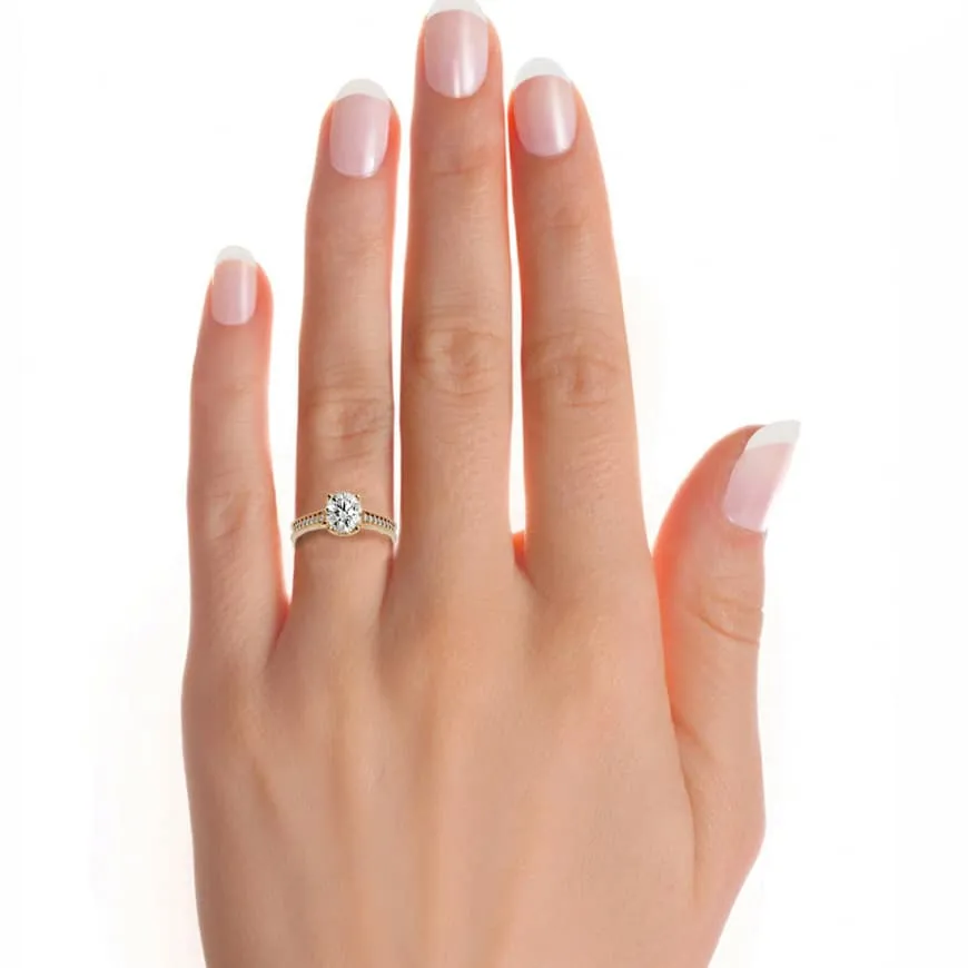 1.50ct Josephine Vintage High Set Diamond Engagement Ring