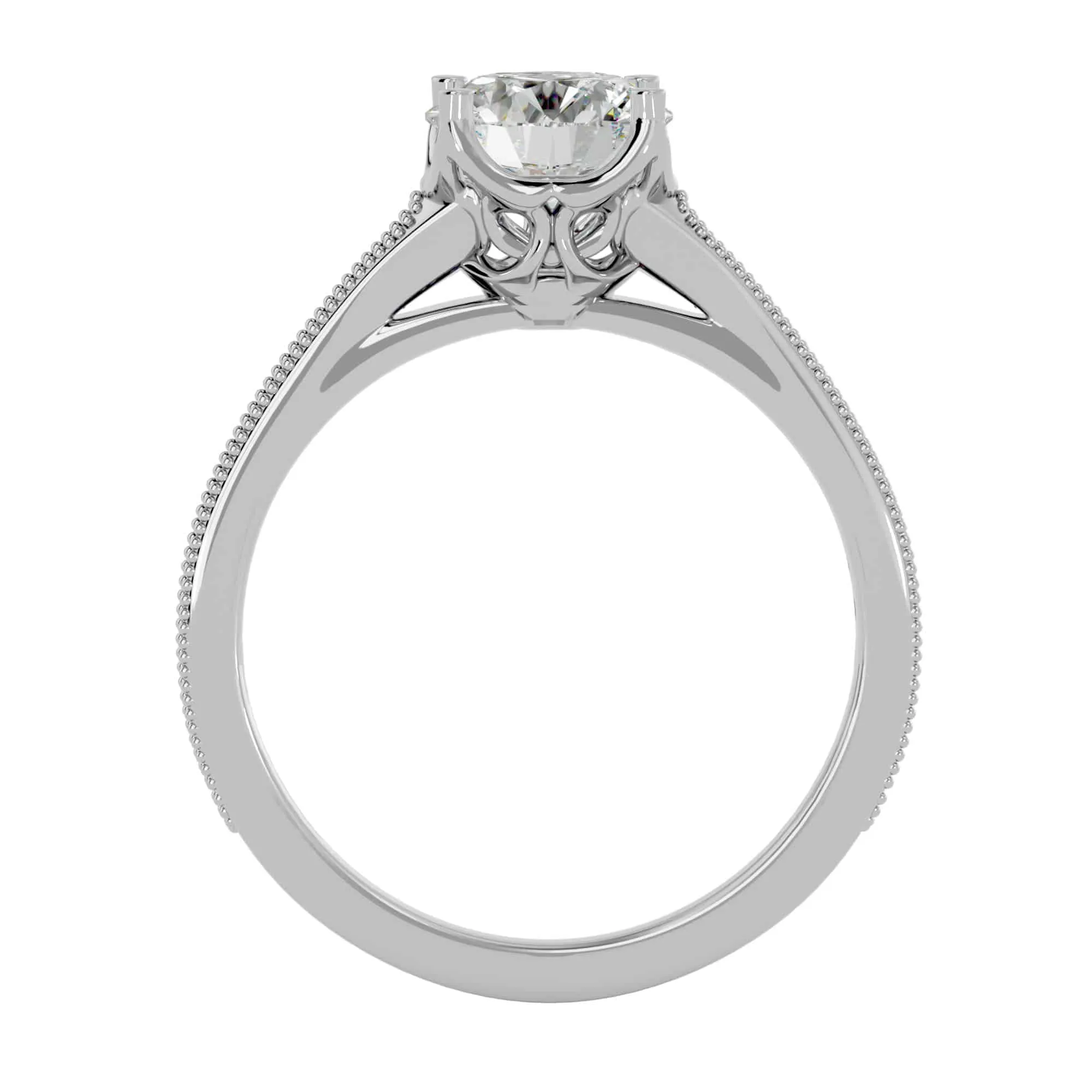 1.50ct Josephine Vintage High Set Diamond Engagement Ring