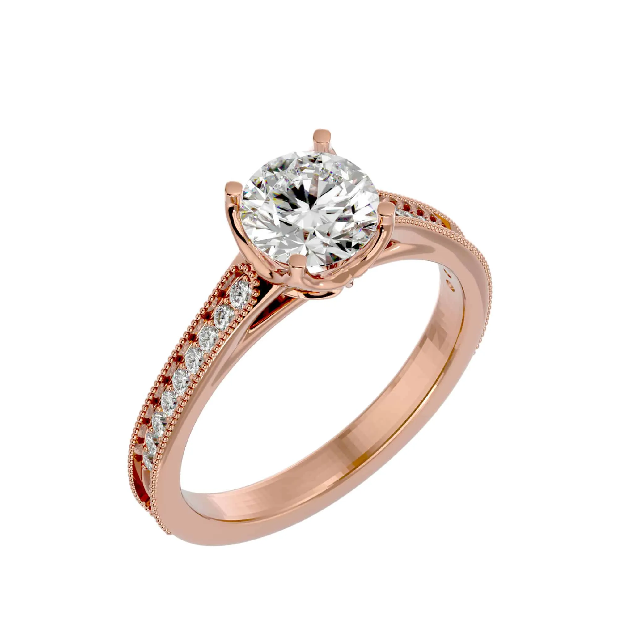1.50ct Josephine Vintage High Set Diamond Engagement Ring