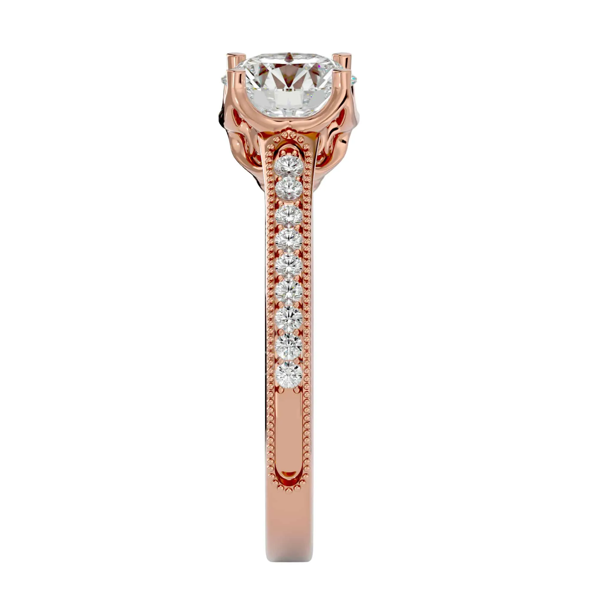 1.50ct Josephine Vintage High Set Diamond Engagement Ring