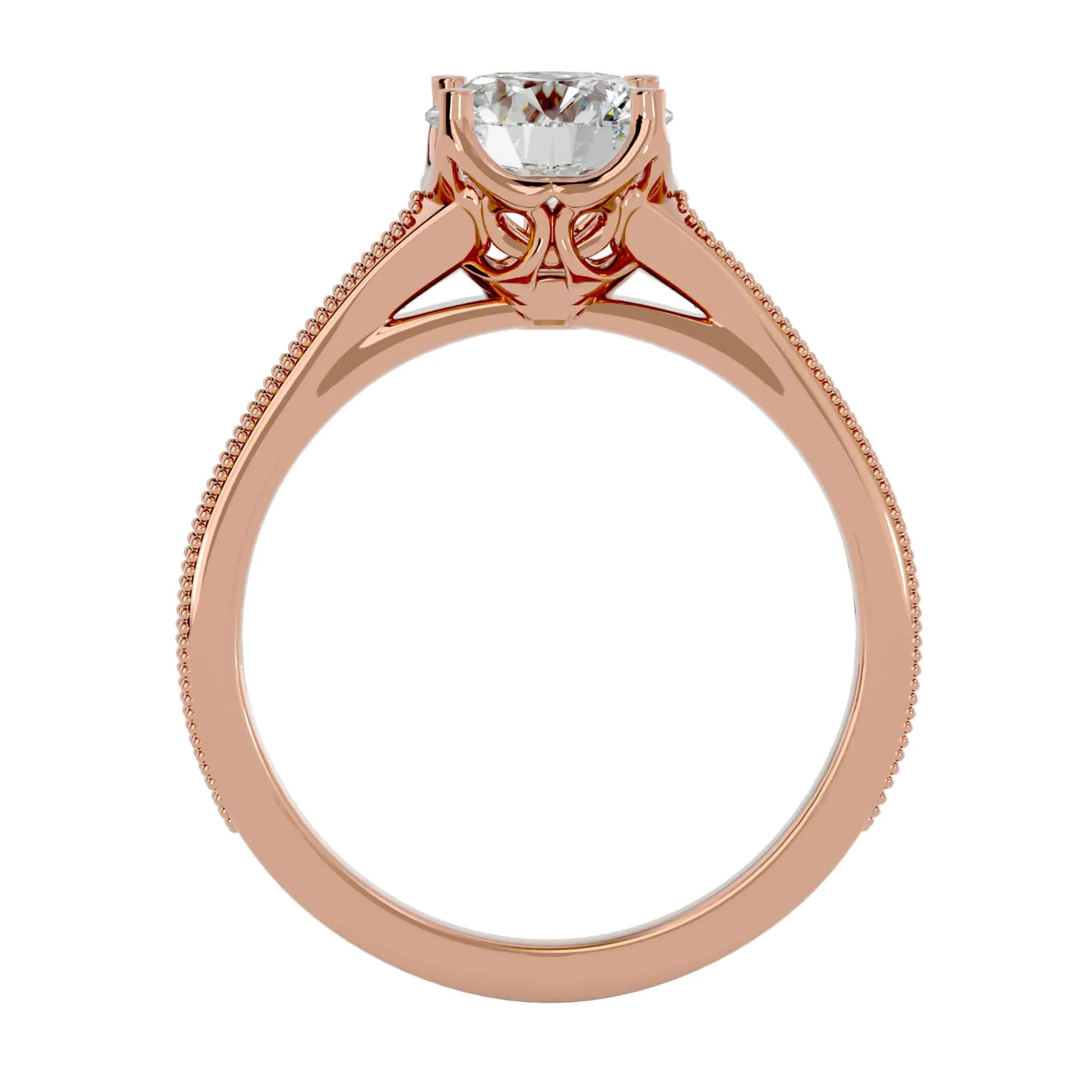 1.50ct Josephine Vintage High Set Diamond Engagement Ring