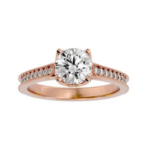 1.50ct Josephine Vintage High Set Diamond Engagement Ring