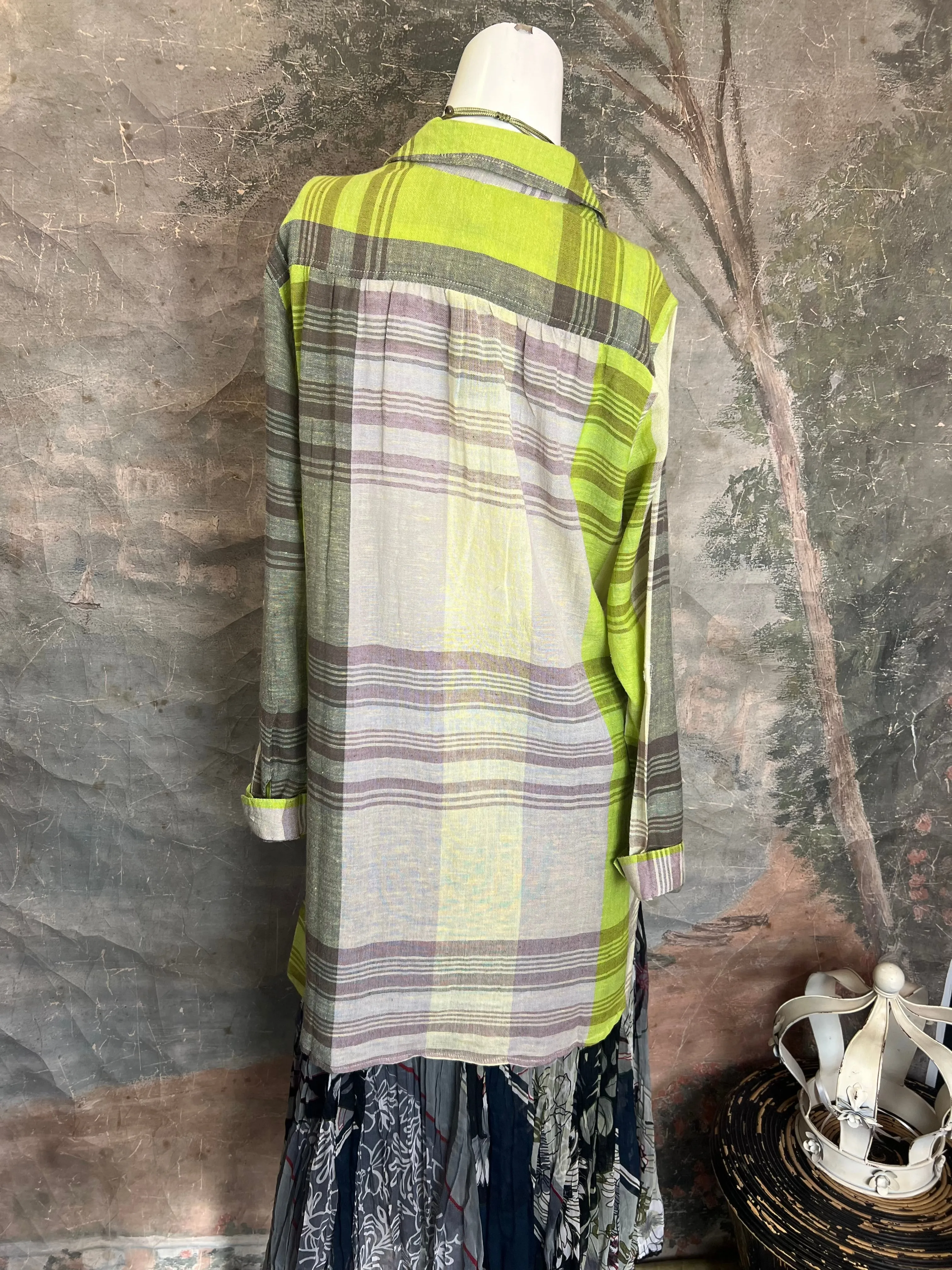 18326 Embroidered Tunic-LIme