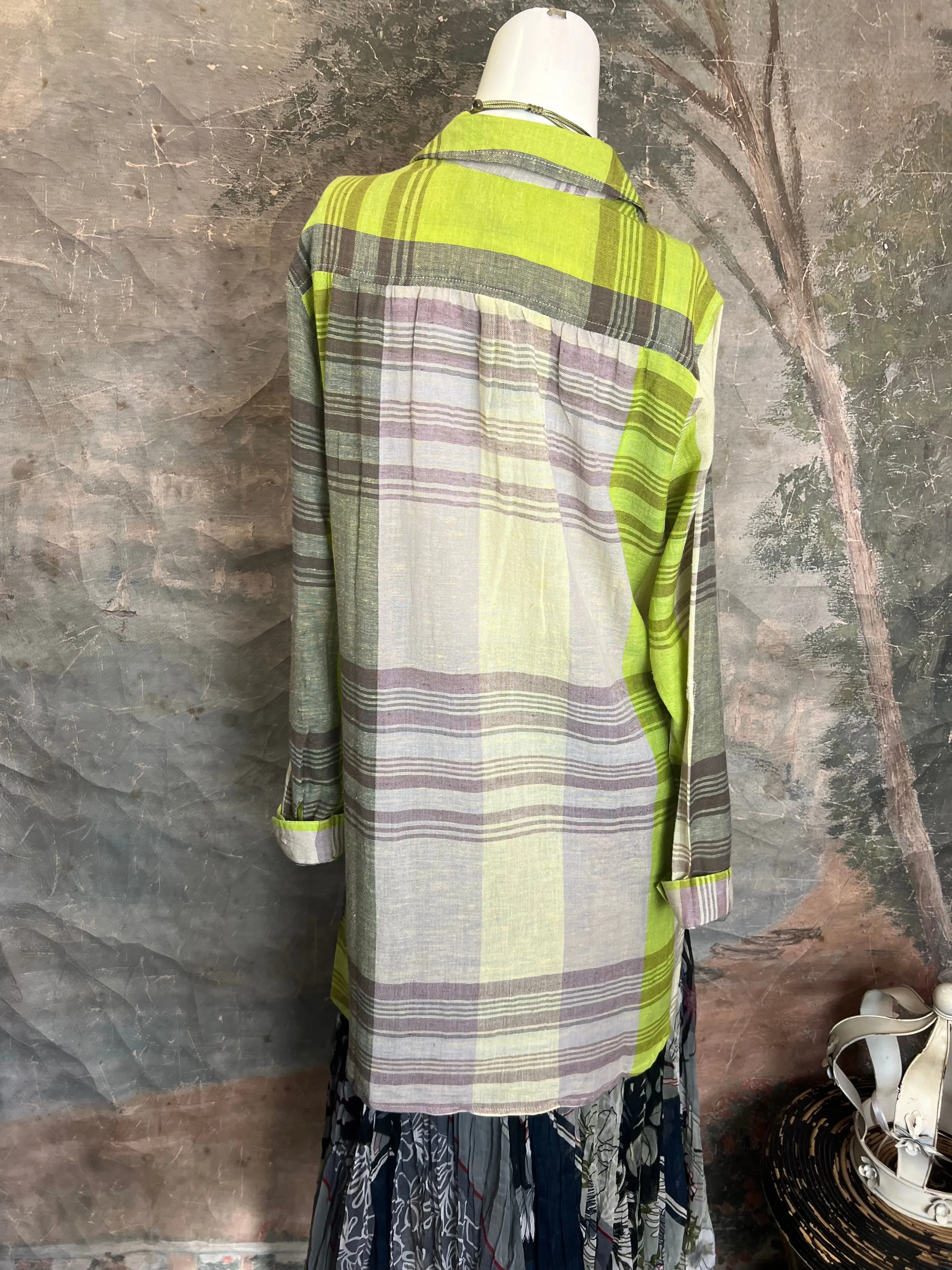 18326 Embroidered Tunic-LIme