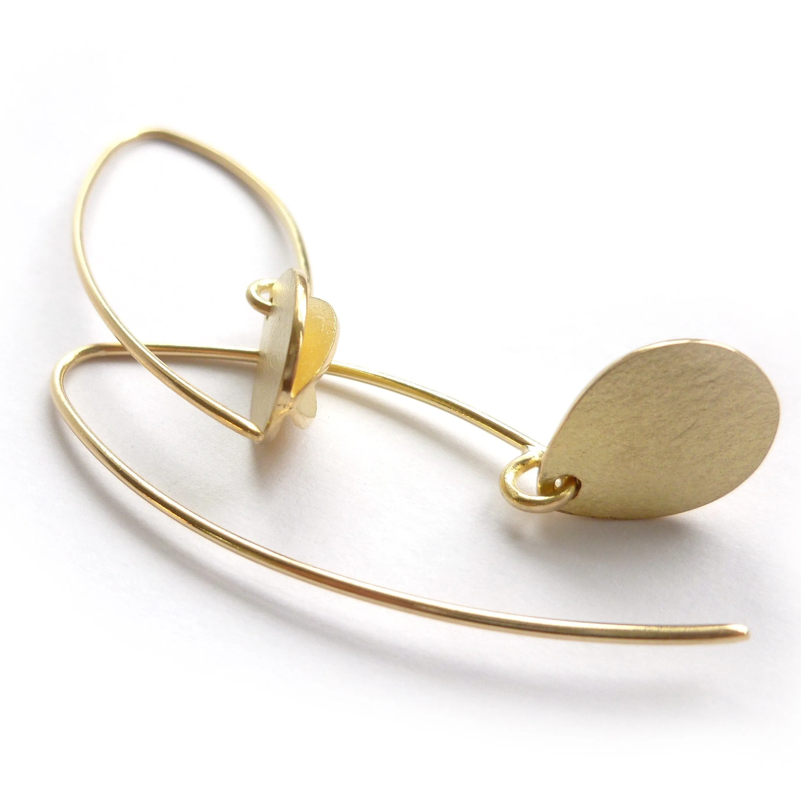 18ct gold hook earrings