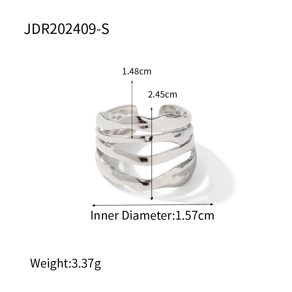 18K Gold Plated Band Finger Ring for Fashion Women's