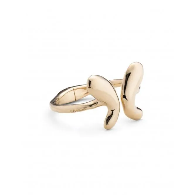 18K Gold Plated Butterfly Wings Large Bangle PUL2387ORO000M
