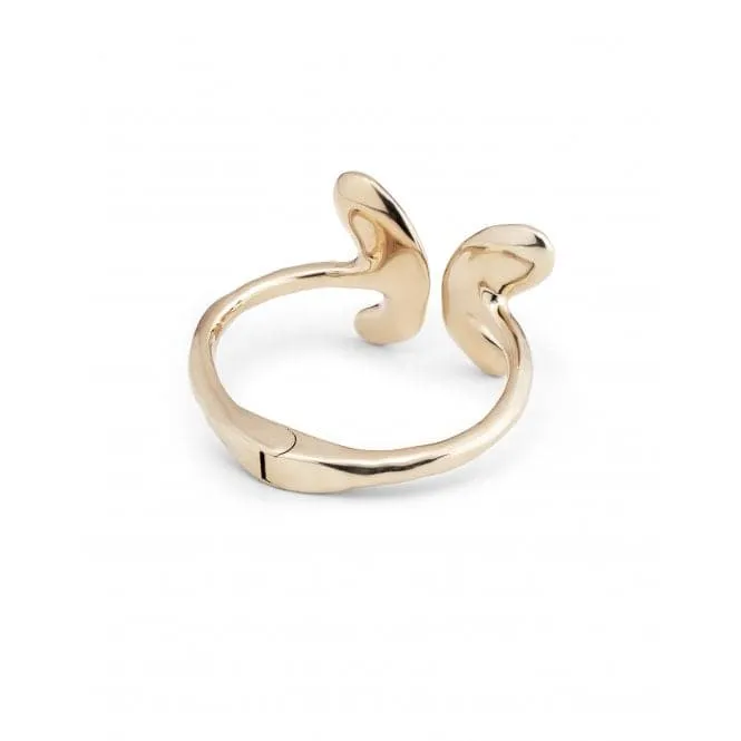 18K Gold Plated Butterfly Wings Large Bangle PUL2387ORO000M