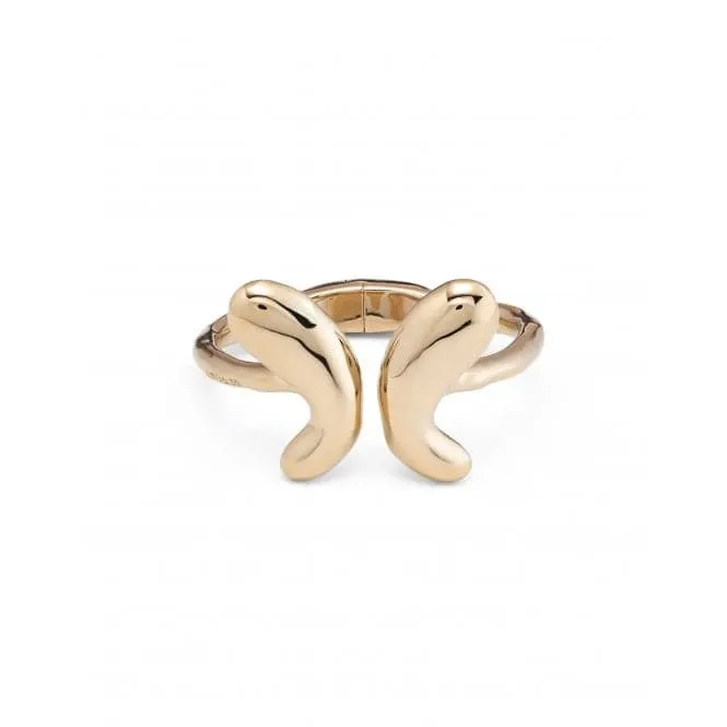 18K Gold Plated Butterfly Wings Large Bangle PUL2387ORO000M