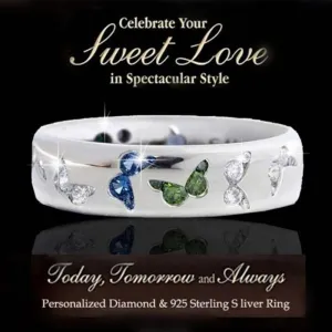 2021 Fashion Creative Butterfly Colorful Wedding Rings For Women Elegant Multicolor Zircon Glamour Ring Jewelry Girl Gift Bijoux