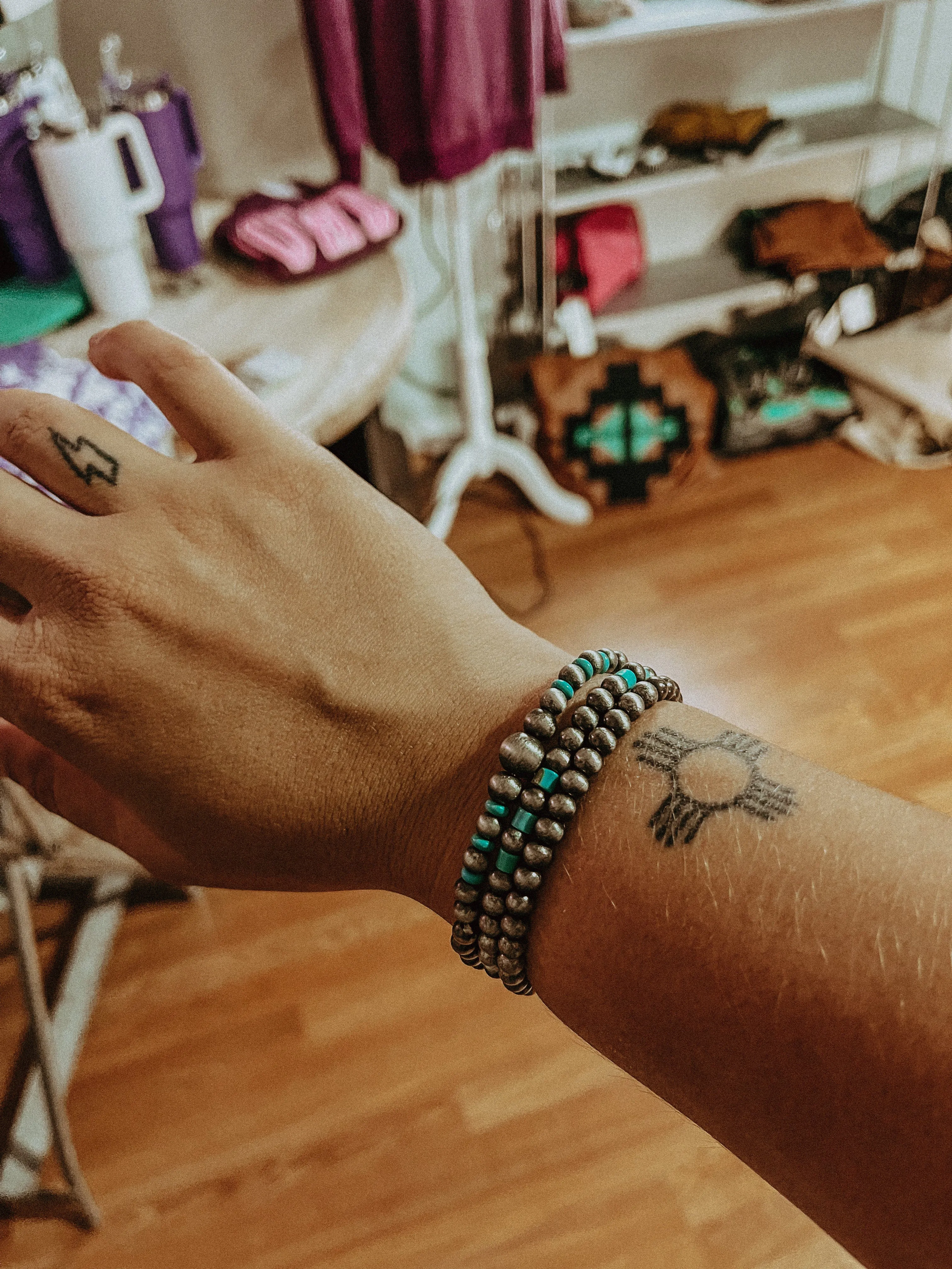 3 piece Navajo Pearl Bracelets