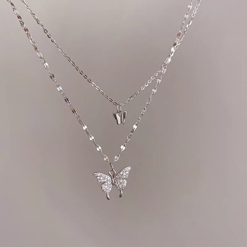 4 in 1 Butterfly 925 Necklace Set – Elegant & Timeless