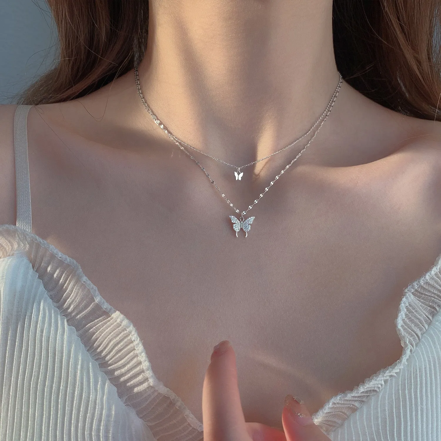 4 in 1 Butterfly 925 Necklace Set – Elegant & Timeless