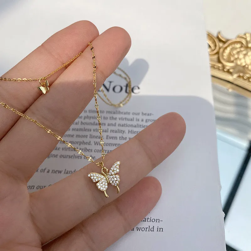 4 in 1 Butterfly 925 Necklace Set – Elegant & Timeless