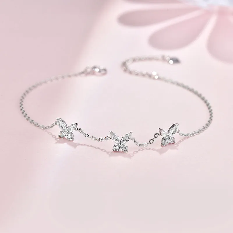 4 in 1 Butterfly 925 Necklace Set – Elegant & Timeless