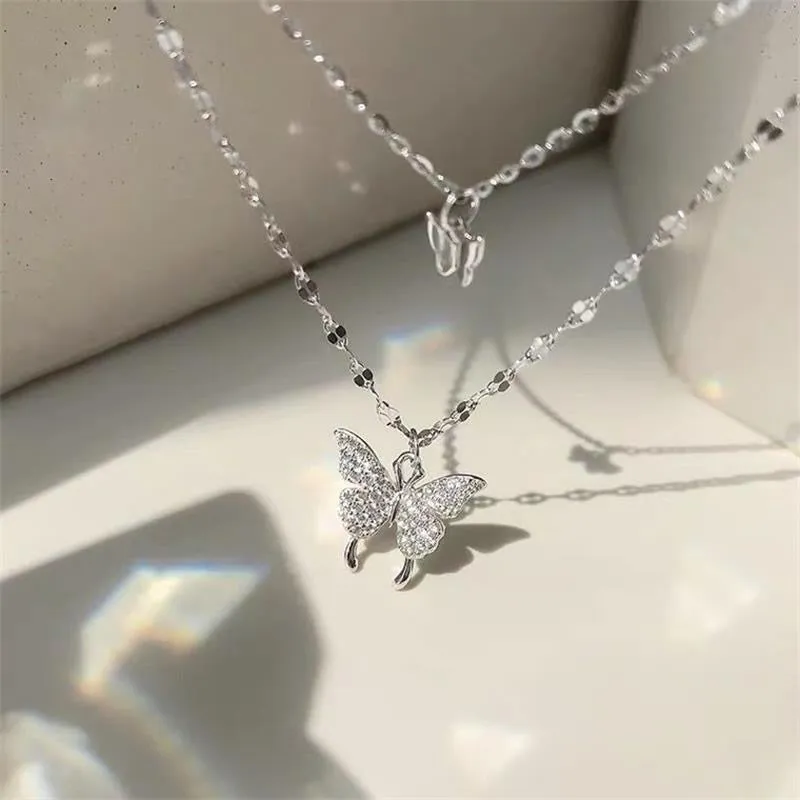 4 in 1 Butterfly 925 Necklace Set – Elegant & Timeless