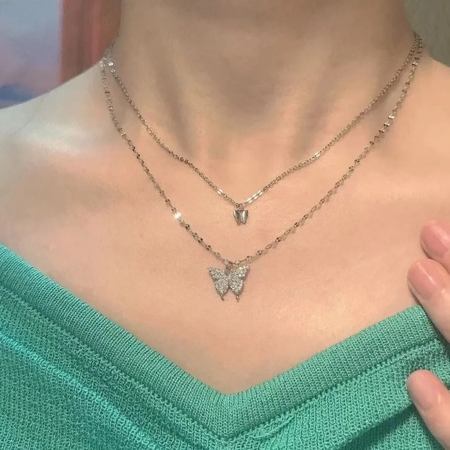 4 in 1 Butterfly 925 Necklace Set – Elegant & Timeless