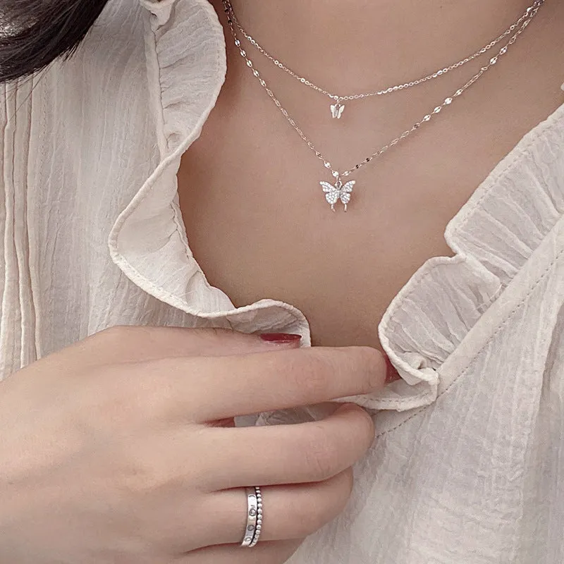 4 in 1 Butterfly 925 Necklace Set – Elegant & Timeless