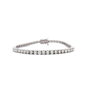 7.80 Diamond Straight Line Bracelet in 14k White Gold