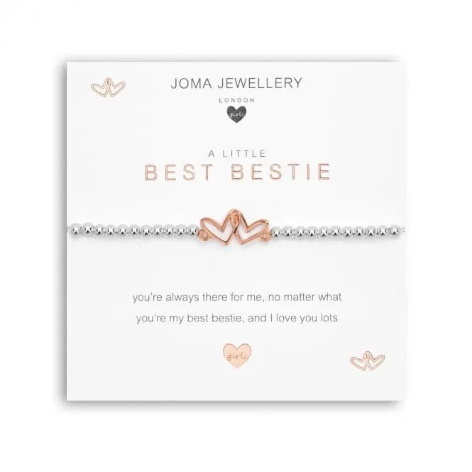 A Little Best Bestie Silver 15.5cm Stretch Bracelet C558