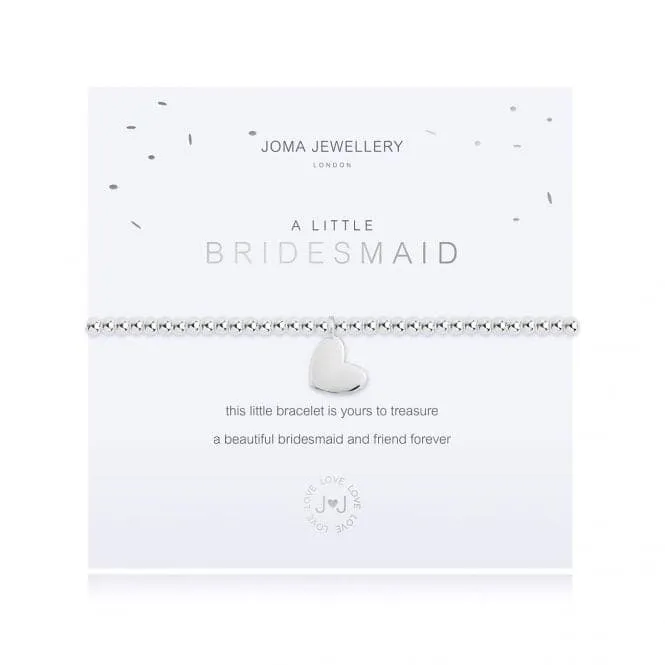 A Little Bridesmaid Silver 17.5cm Stretch Bracelet 3619
