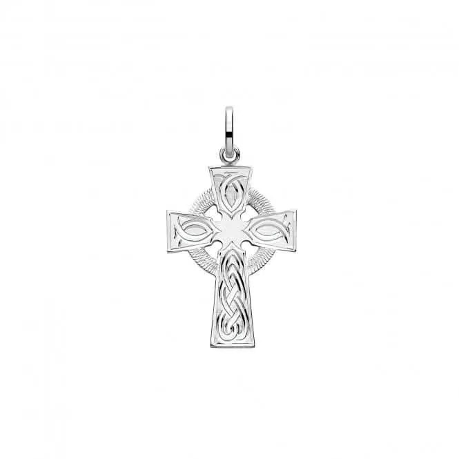 Acotis Silver Cross H Engraved Pendant G61049CE
