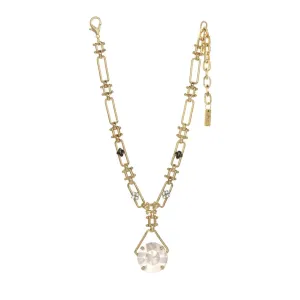 Adhara Necklace in Gold, Pink Champagne and Black - TOVA N110359
