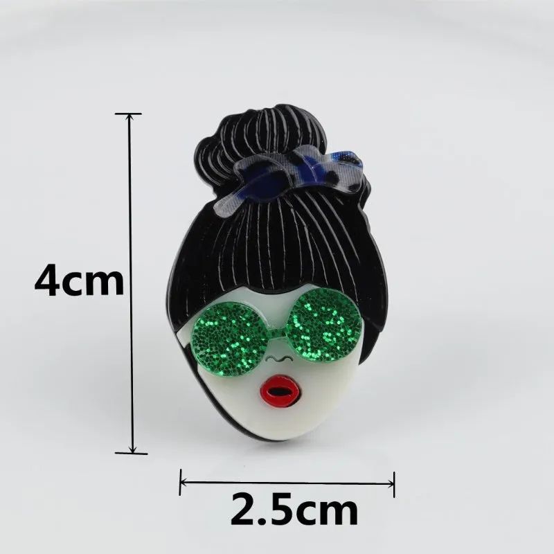 Adjustable Lovely Chic Lady Icons Acrylic Rings