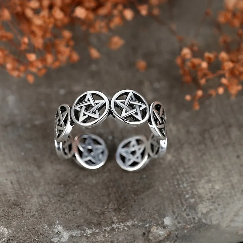 Adjustable Thai Silver Color Finger Ring