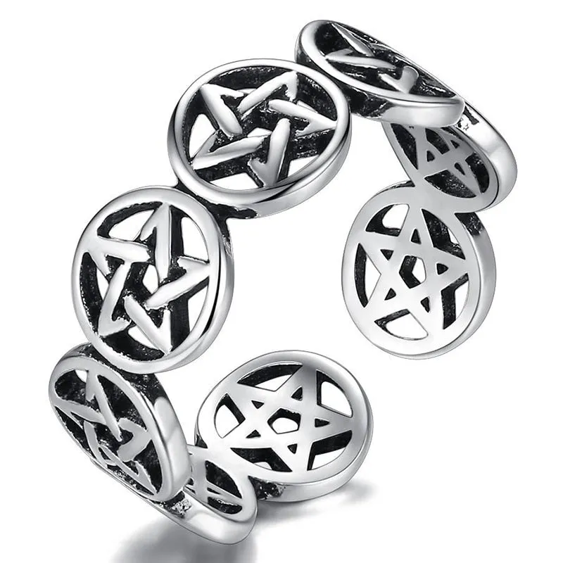 Adjustable Thai Silver Color Finger Ring