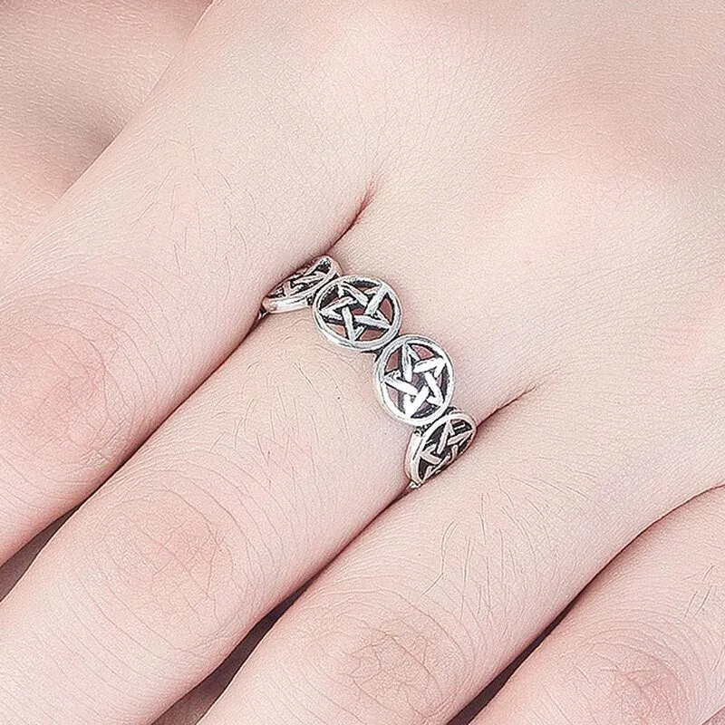Adjustable Thai Silver Color Finger Ring
