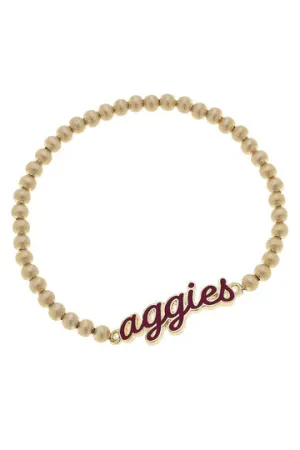 Aggies Script Stretch Bracelet