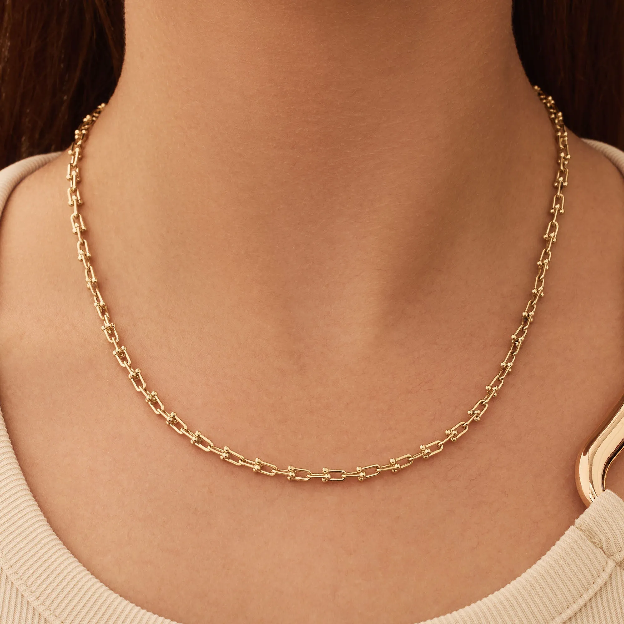 Aidee Royale 14 karat gold link necklace