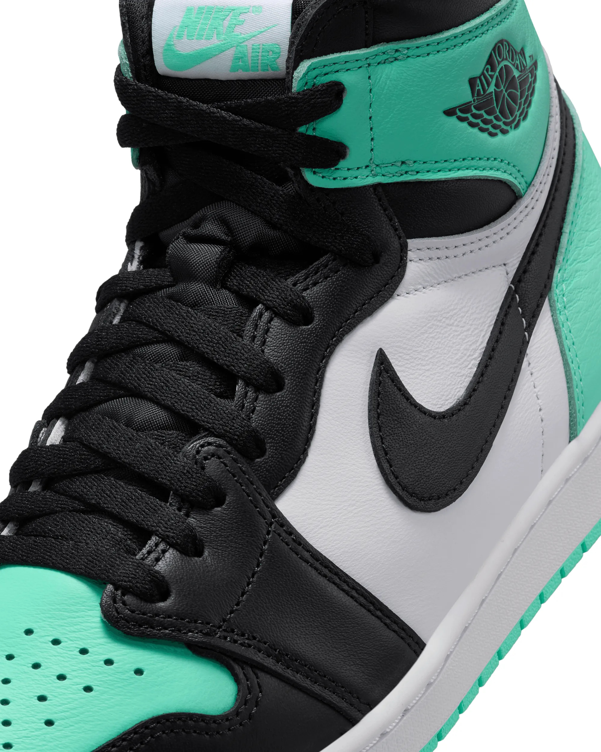 Air Jordan 1 Retro High Og - White / Black / Green Glow