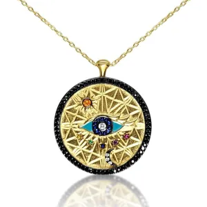 All Seeing Evil Eye Pendant on a Chain for Women
