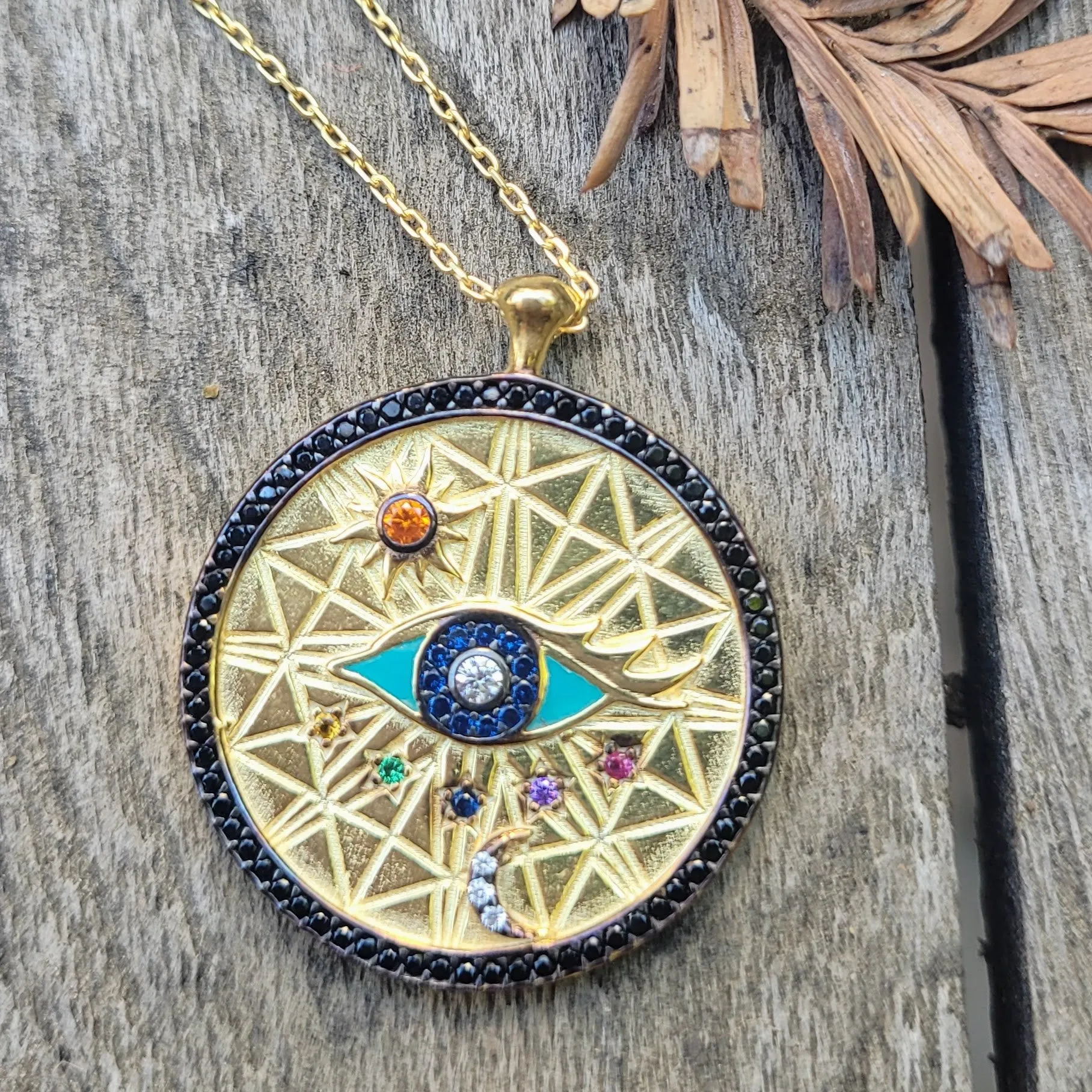All Seeing Evil Eye Pendant on a Chain for Women