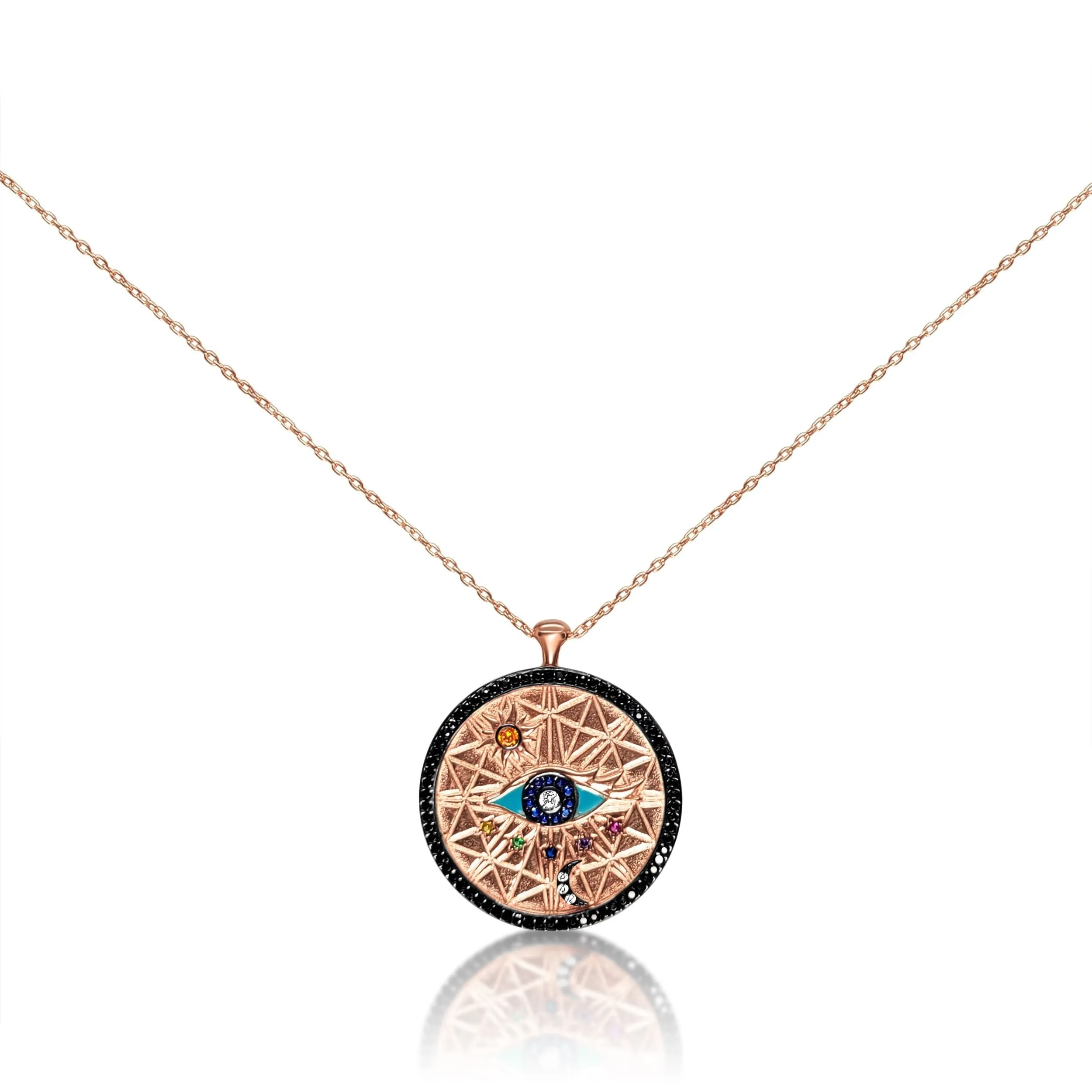 All Seeing Evil Eye Pendant on a Chain for Women