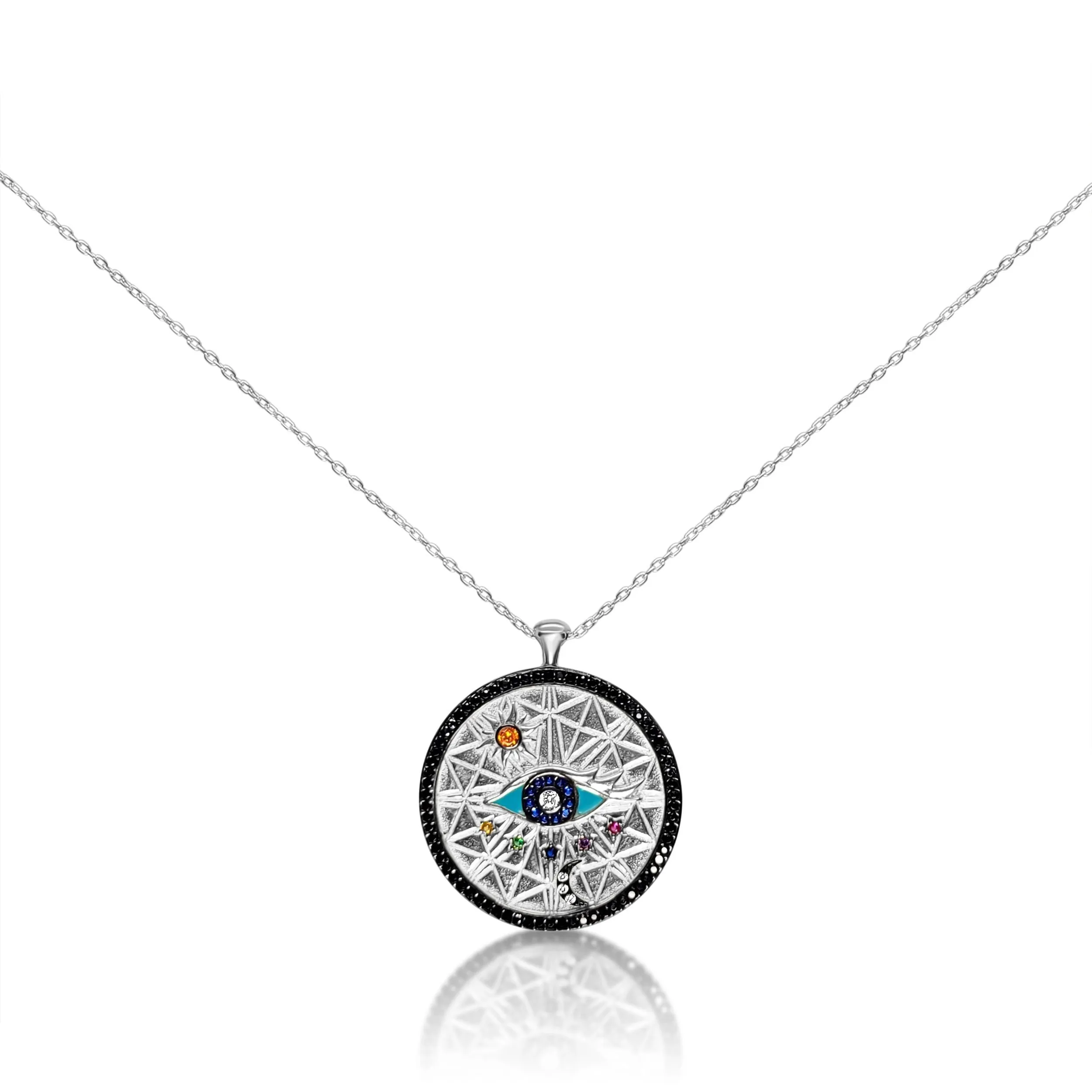All Seeing Evil Eye Pendant on a Chain for Women