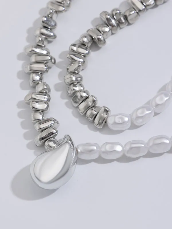 Asymmetric Beaded Geometric Bracelet Accessories   Dainty Necklaces Accessories Two Pieces
