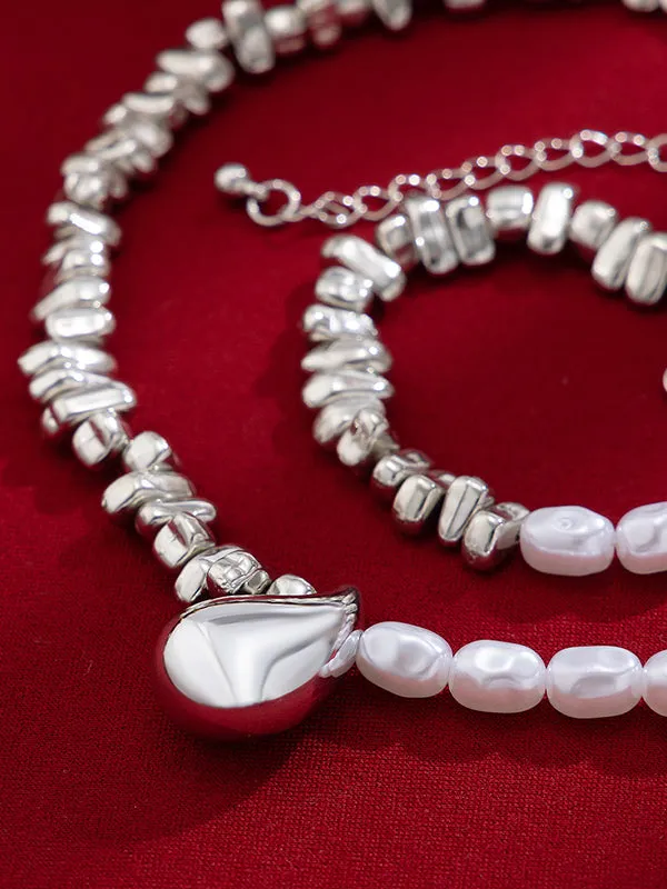 Asymmetric Beaded Geometric Bracelet Accessories   Dainty Necklaces Accessories Two Pieces