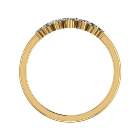 Ayla Curved Trendy Lab Diamond Wedding Ring