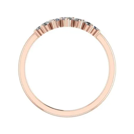 Ayla Curved Trendy Lab Diamond Wedding Ring