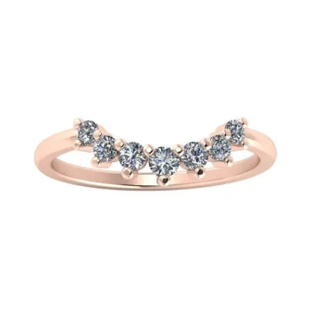 Ayla Curved Trendy Lab Diamond Wedding Ring
