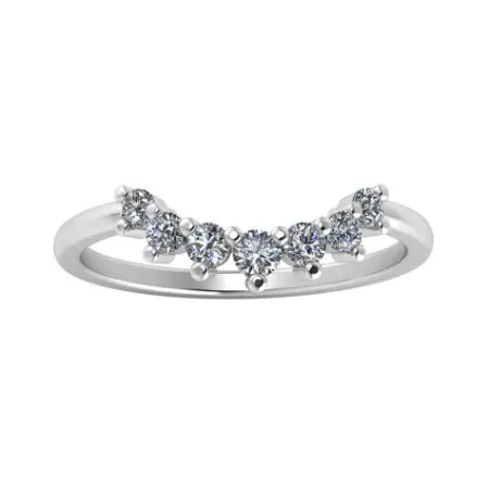 Ayla Curved Trendy Lab Diamond Wedding Ring